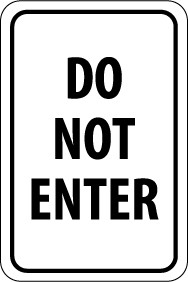 Do Not Enter Sign (#TM11)