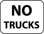 No Trucks Sign (#TM134J)