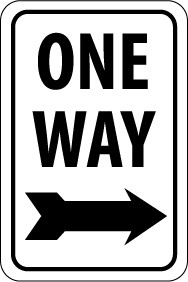 One Way (right arrow) Sign (#TM23)