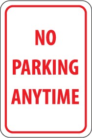 No Parking Anytime Sign (#TM2)