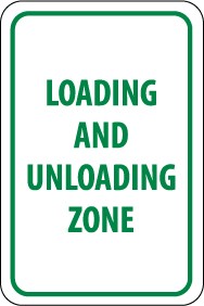 Loading And Unloading Zone Sign (#TM61)
