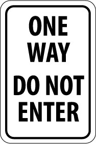 One Way Do Not Enter Sign (#TM73)
