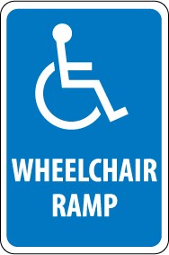Wheelchair Ramp Sign (#TM86)
