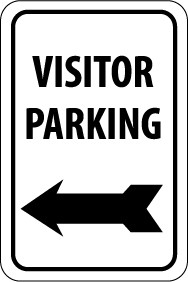 Visitor Parking (left arrow) Sign (#TM9)