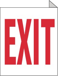 Exit Double Faced, Flanged Sign (#TV10)