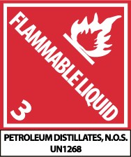 Flammable Liquid DOT Shipping Proper Label (#UN1268AL)