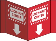 Lock-Out Center Visi Sign (VS20R)