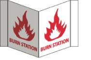 Burn Station Visi Sign (#VS38W)