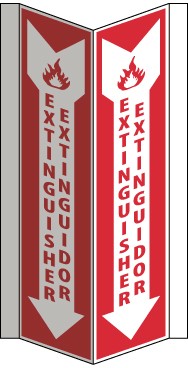 Extinguisher Extinor Spanish Visi Sign (#VS44W)