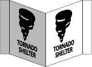 Tornado Shelter Visi Sign (#VS52W)