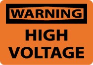 Warning High Voltage Machine Label (#W49AP)