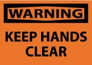 Warning Keep Hands Clear Machine Label (#W4AP)