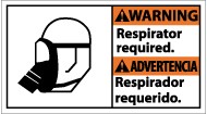 Warning Respirator Required Spanish Sign (#WBA2)