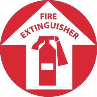 Fire Extinguisher Walk On Floor Sign (#WFS10)