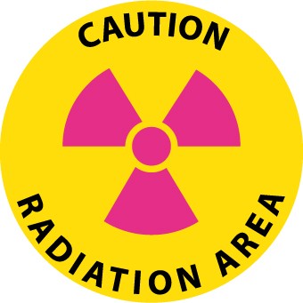 Caution Radiation Area Walk On Floor Sign (#WFS22)