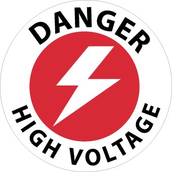Danger High Voltage Walk On Floor Sign (#WFS23)