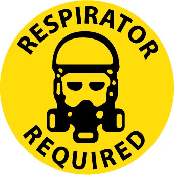 Respirator Required Walk On Floor Sign (#WFS31)