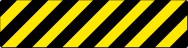 Black/Yellow Stripe Walk On Floor Sign (#WFS630)