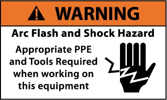 Arc Flash Warning Label (#WGA35AP)