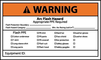 Arc Flash Warning Label (#WGA36AP)