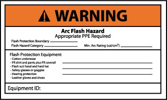 Arc Flash Warning Label (#WGA37AP)