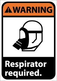 Warning Respirator required ANSI Sign (#WGA3)