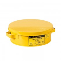 Justrite Bench Can For Solvents, Steel, 2 Quart, Yellow (#10291)