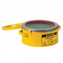 Justrite Bench Can For Solvents, Steel, 1 Gallon, Yellow (#10385)