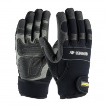 Maximum Safety® Gunner™ AV Synthetic Leather Palm with Anti-Vibration Pads and PVC Grip - Wrist Strap  (#120-4400)