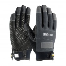 Maximum Safety® Torque™ Workman's Glove with Synthetic Leather Palm and Fabric Back - PVC / Silicone Grip  (#120-4500)