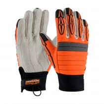 Maximum Safety® Derrickmen™ Cotton Canvas Palm with Foam Padded Back and TPR Finger Impact Protection  (#120-4720)