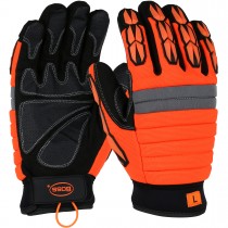 Boss® Miners' Mechanic Synthetic Leather Palm with PVC Patches, Foam Padded and TPR Finger Impact Protection - Insulated & Waterproof  (#1JM650)