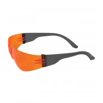 Zenon Z12™ Rimless Safety Glasses with Black Temple, Orange Lens and Anti-Scratch Coating  (#250-01-0004)