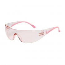 Eva® Rimless Safety Glasses with Clear / Pink Temple, Pink Lens and Anti-Scratch Coating  (#250-10-0904)