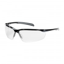 Commander™ Semi-Rimless Safety Glasses with Gloss Black Frame, Clear Lens and Anti-Scratch / Anti-Reflective Coating  (#250-33-0010)