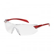 Radar™ Rimless Safety Glasses with Red Temple, Clear Lens and Anti-Scratch / Anti-Fog Coating  (#250-45-1020)