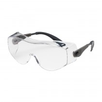 OverSite™ OTG Rimless Safety Glasses with Black / Gray Temple, Clear Lens and Anti-Scratch Coating  (#250-98-0000)