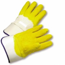 Latex Palm Coated, Crinkle Finish, Safety Cuff Gloves (#3003)