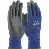 G-Tek® Seamless Knit Polyester Glove with Nitrile Coated Foam Grip on Palm & Fingers - 15 Gauge  (#34-315)