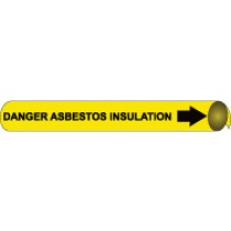 Danger Asbestos Insulation Precoiled Pipe Marker (#4033N)