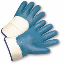 Heavyweight Nitrile Palm Coated, Jersey Lined, Safety Cuff Gloves (#4550)