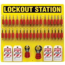 Lockout Station, 36-Lock Board w/Safety Padlocks (#51195)