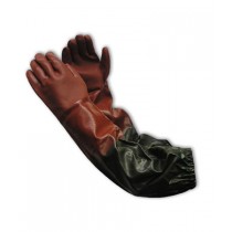 ProCoat® PVC Dipped Glove with Interlock Lining and Premium Sandy Finish - 24" Extended Vinyl Sleeve  (#58-8431R)