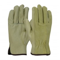 PIP® Industry Grade Top Grain Pigskin Leather Drivers Glove with Split Pigskin Leather Back - Keystone Thumb  (#70-360SB)