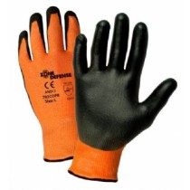 Orange HPPE Shell with Black Polyurethane Foam Palm Coat (#703COPB)