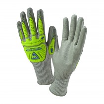 R2™ Seamless Knit HPPE Blended Glove with Impact Protection and Polyurethane Coated Smooth Grip on Palm & Fingers  (#710HGUBHVG)