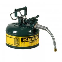 Justrite Type II AccuFlow Safety Can, 1 gallon, Green (#7210420)