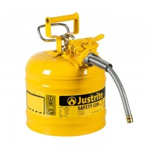 JustriteType II AccuFlow Safety Can, 2 gallon, Yellow (#7220220)