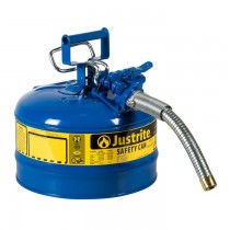 Justrite Type II AccuFlow Safety Can, 2.5 gallon, Blue (#7225330)