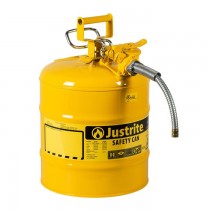 Justrite Type II AccuFlow Safety Can, 5 gallon, Yellow (#7250220)
